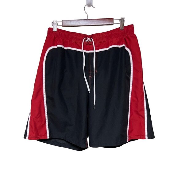 Nike Red Blue Swim Trunks Shorts Men's Size Large - Picture 1 of 7